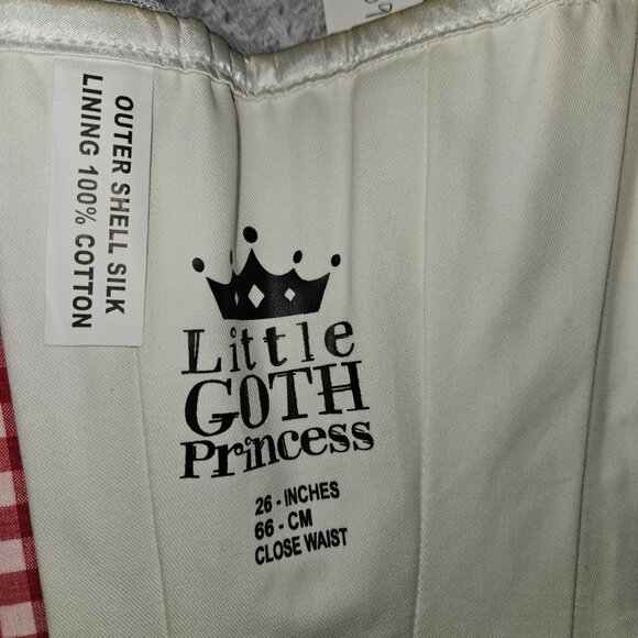 NWT DAISY DUKE RED GINGHAM TIGHT LACING CORSET MEDIUM - Picture 6 of 16